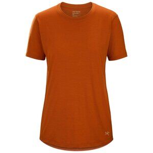 Arc'teryx Orange Lana Merino Wool Crew Neck Tee, Size Medium